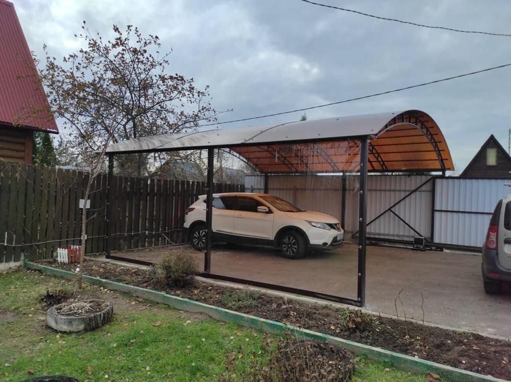 Прозрачные шторы ПВХ для навеса под автомобиль в Судиславле